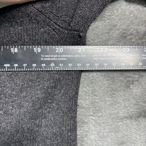 Daniel Bishop Women 100% Cashmere Hoodie Sweater Zip Front Cozy Gray Large L275 - Picture 5 of 9